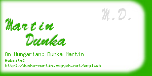 martin dunka business card